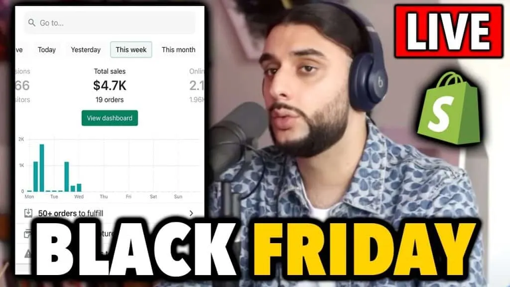 BLACK FRIDAY SHOPIFY DROPSHIPPING LIVE WITH (THE ECOM KING)