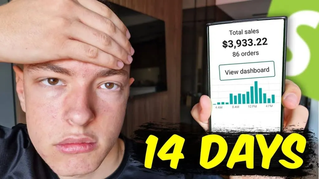 I Tried Shopify Dropshipping With NO MONEY For 14 Days (Insane Results)