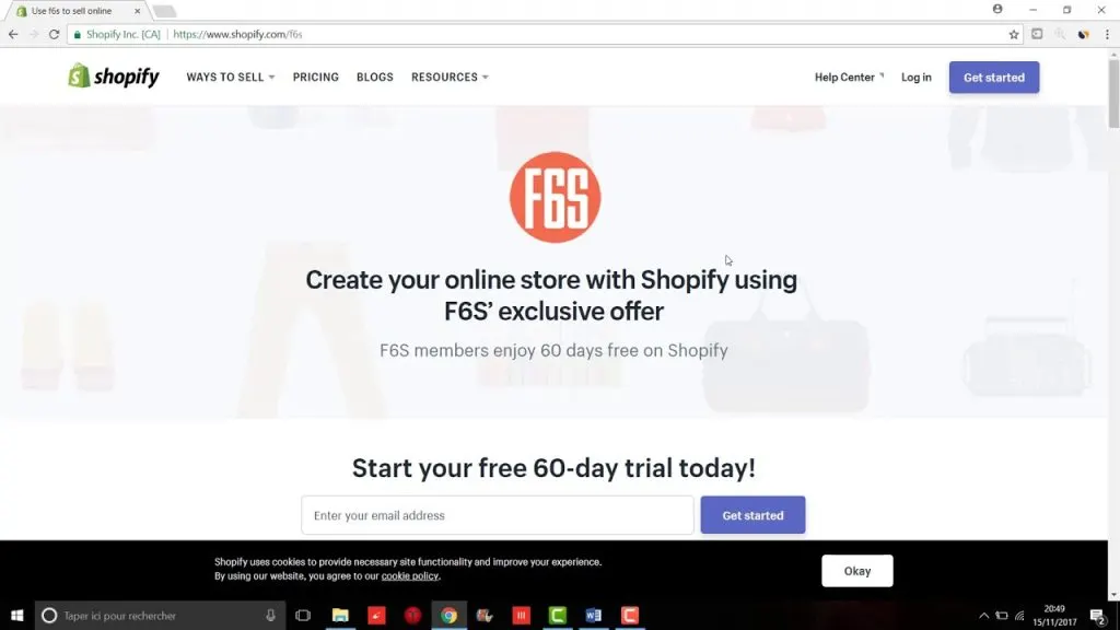 2 mois d'abonnement gratuit shopify