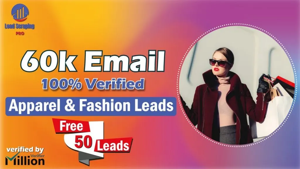 Apparel And fashion Leads 60K | Shopify, E-commerce, LinkedIn | Lead Scraping PRO