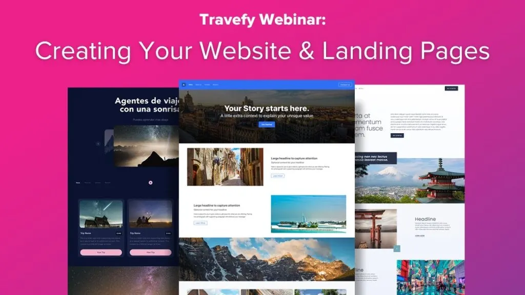 Creating a Website & Landing Pages with Travefy
