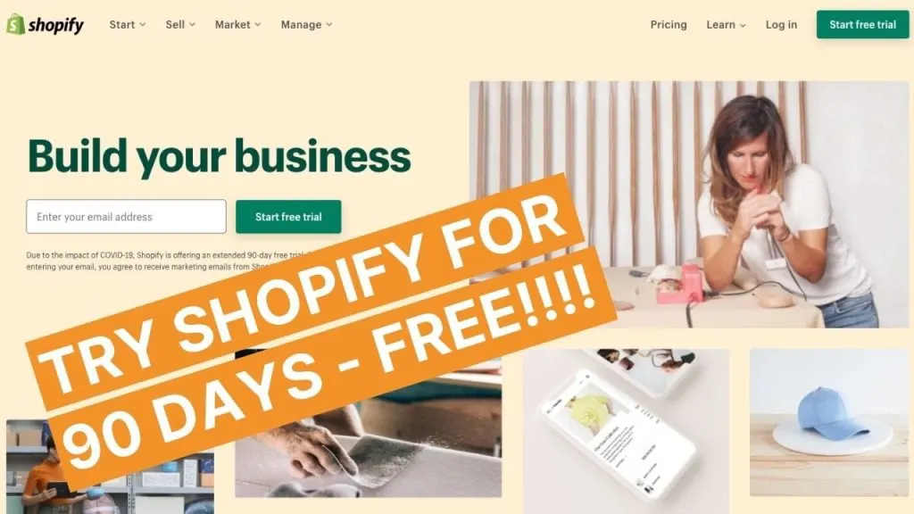 Shopify 90 day FREE trial | Shopify free trial 2020 | Start a Shopify store for FREE
