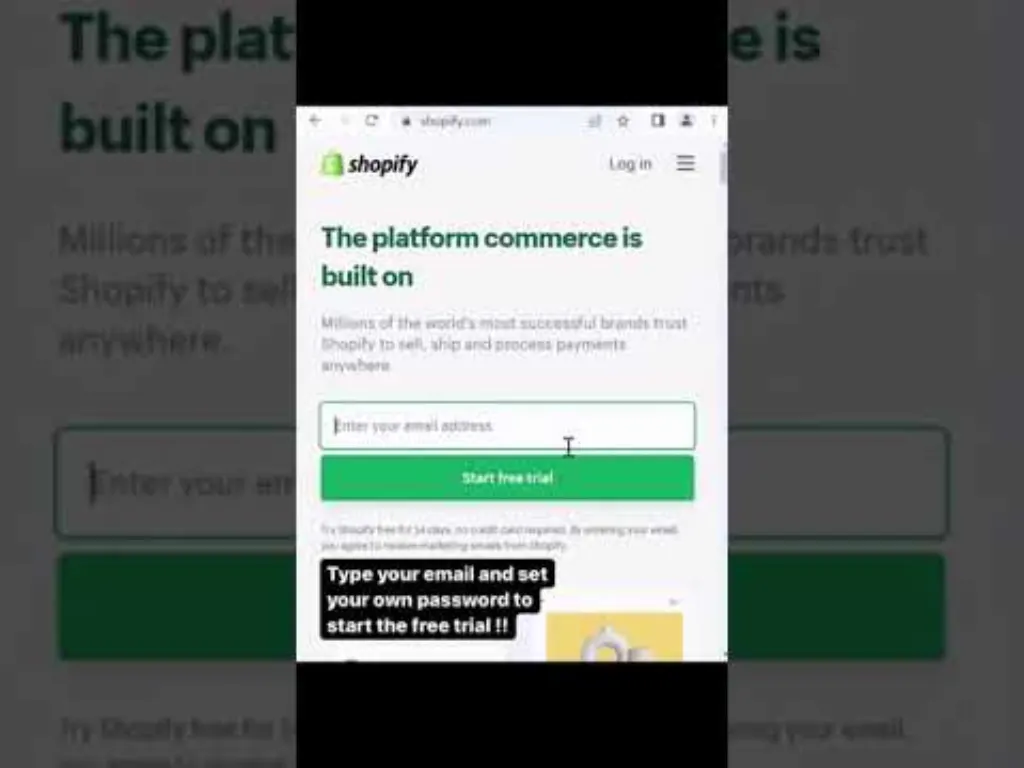 1. This is how you register Shopify Free trial account ~ 🤑