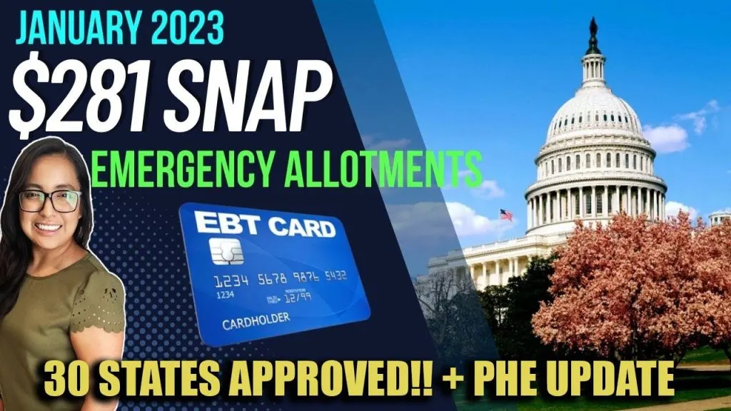 30 STATES APPROVED!!! NEW JANUARY $281 SNAP EMERGENCY ALLOTMENTS, PHE Update and $1000 MN Checks