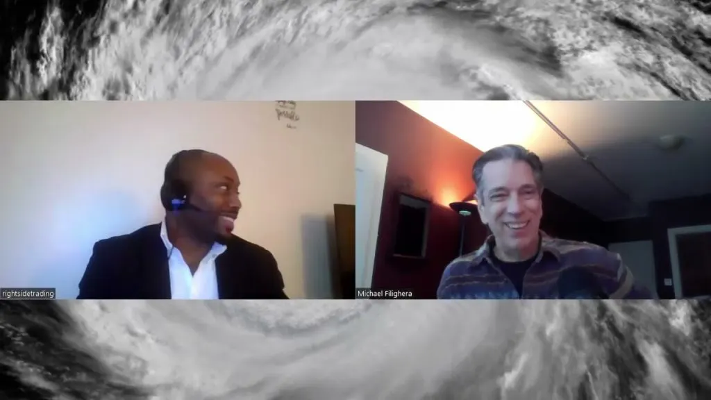 Eye of the Storm Podcast with Guest Wally Olopade of RightSideTrading.com by Michael Filighera