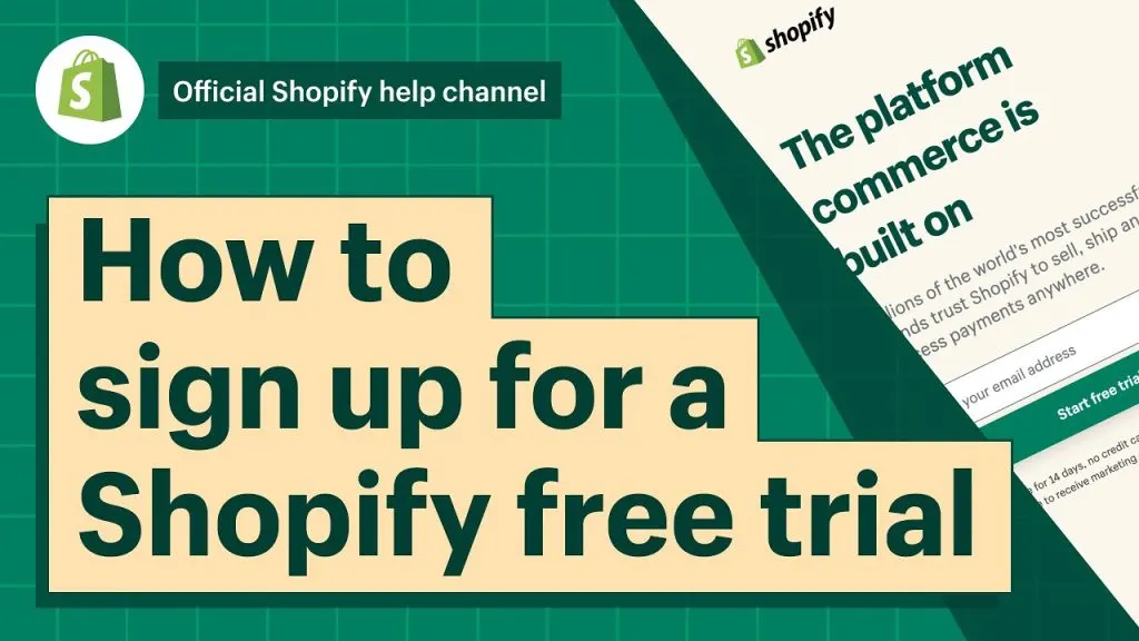 How to sign up for a free trial || Shopify Help Center