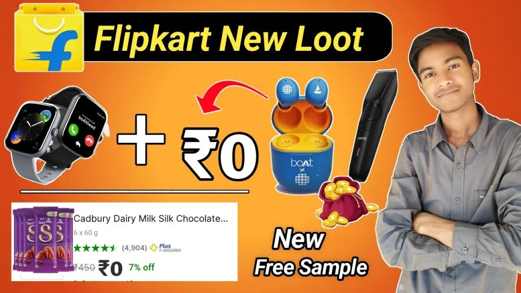 ₹0 free Smart watch on Flipkart | flipkart new offer today | boat free earbud loot | new free sample