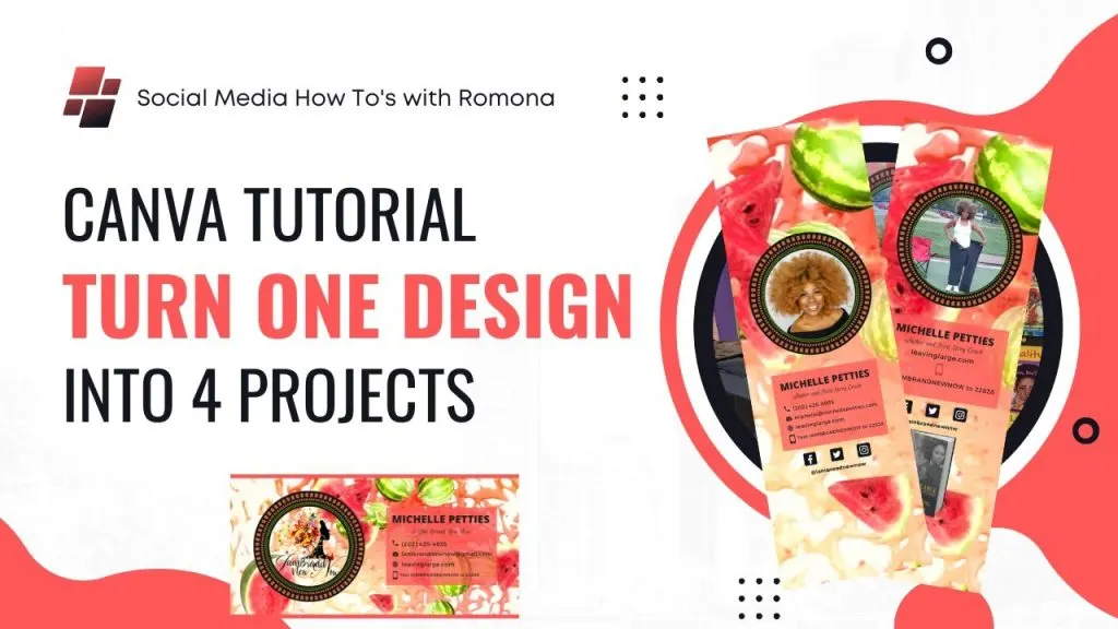 Canva Tutorial for Beginners: Turn One Canva Design into Four Projects | Branding for Business